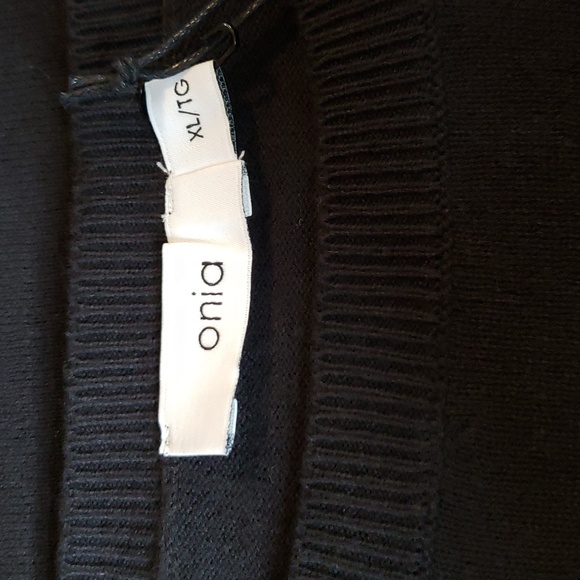 onia cotton crewneck sweater.   Black size XL.   NWT. - Picture 5 of 7